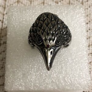 Silver Bird Head Ring